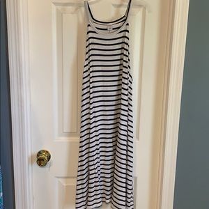 Old Navy Swing Dress Navy/White Striped